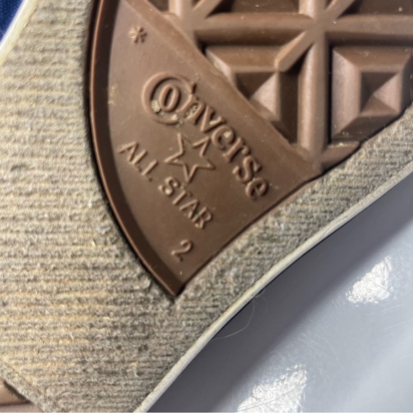 Converse All Star Low Tops Kids Size 2 Blue Shoes PRELOVED Chucks - Picture 15 of 15